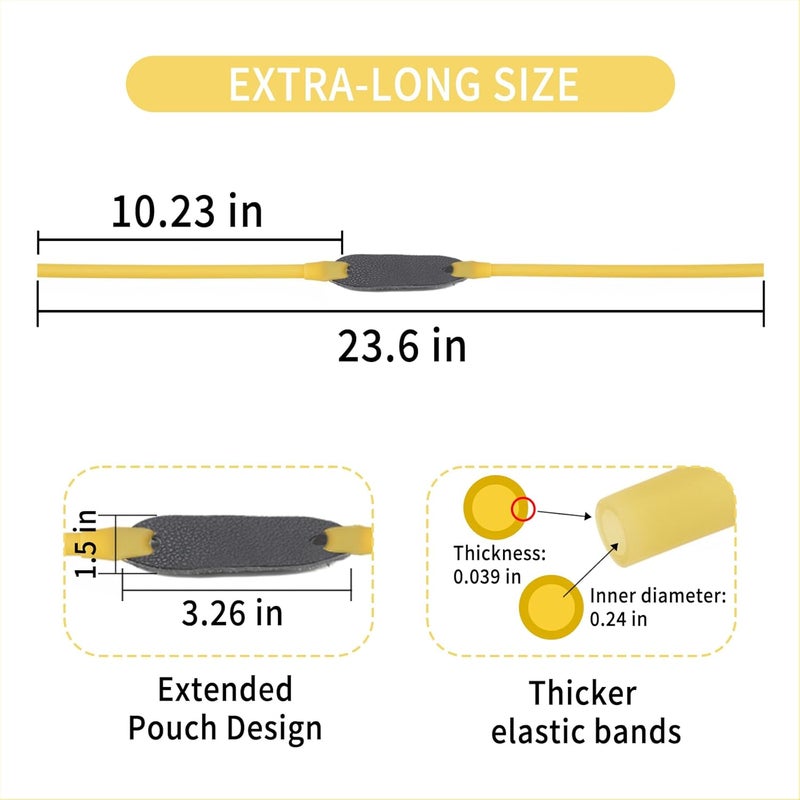 WHTCHSU 2 Pack Slingshot Replacement Band,Heavy Duty Wrist Rocket Elastic Rubber Bands - Image 2